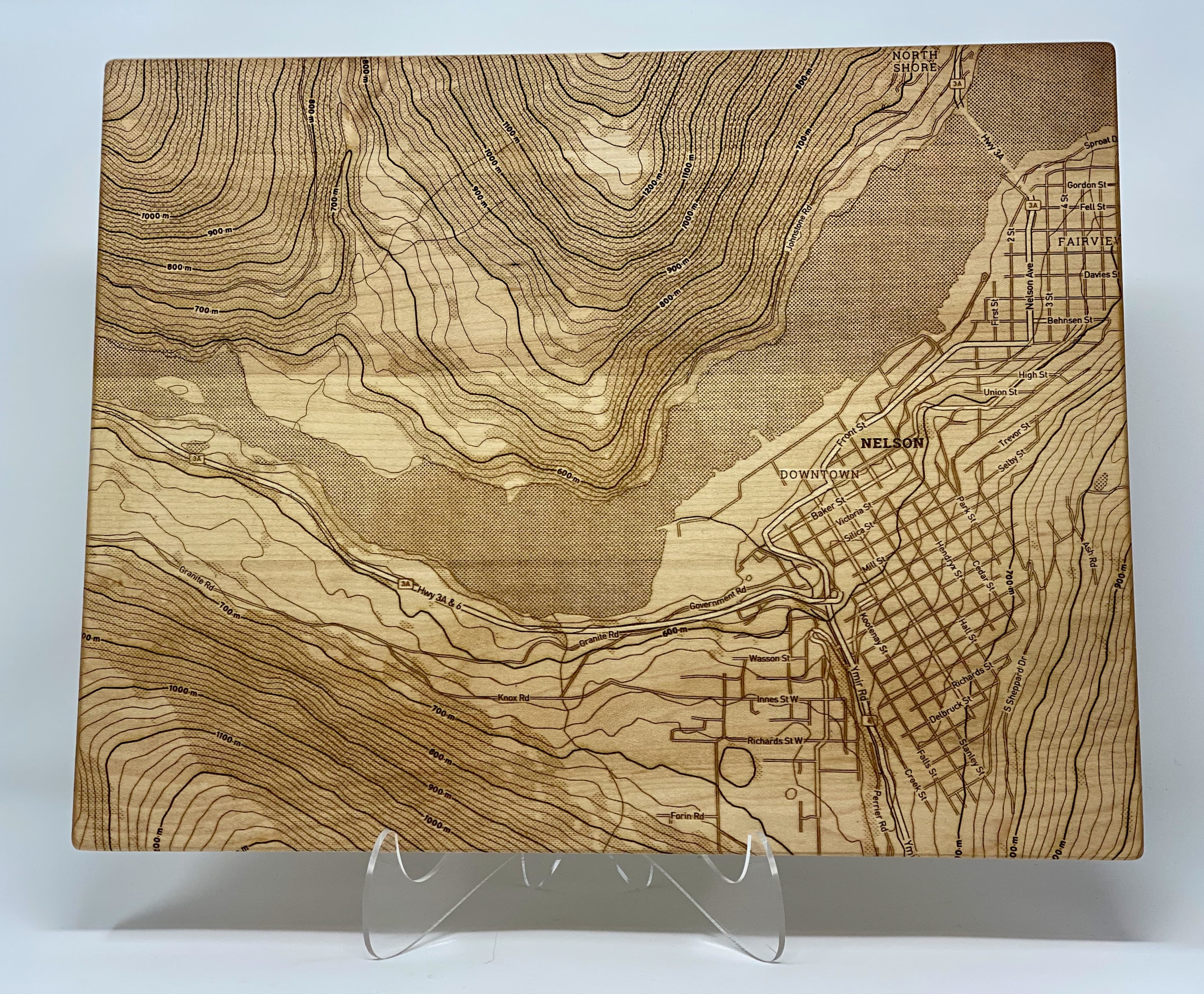 Custom Map Cutting Board
