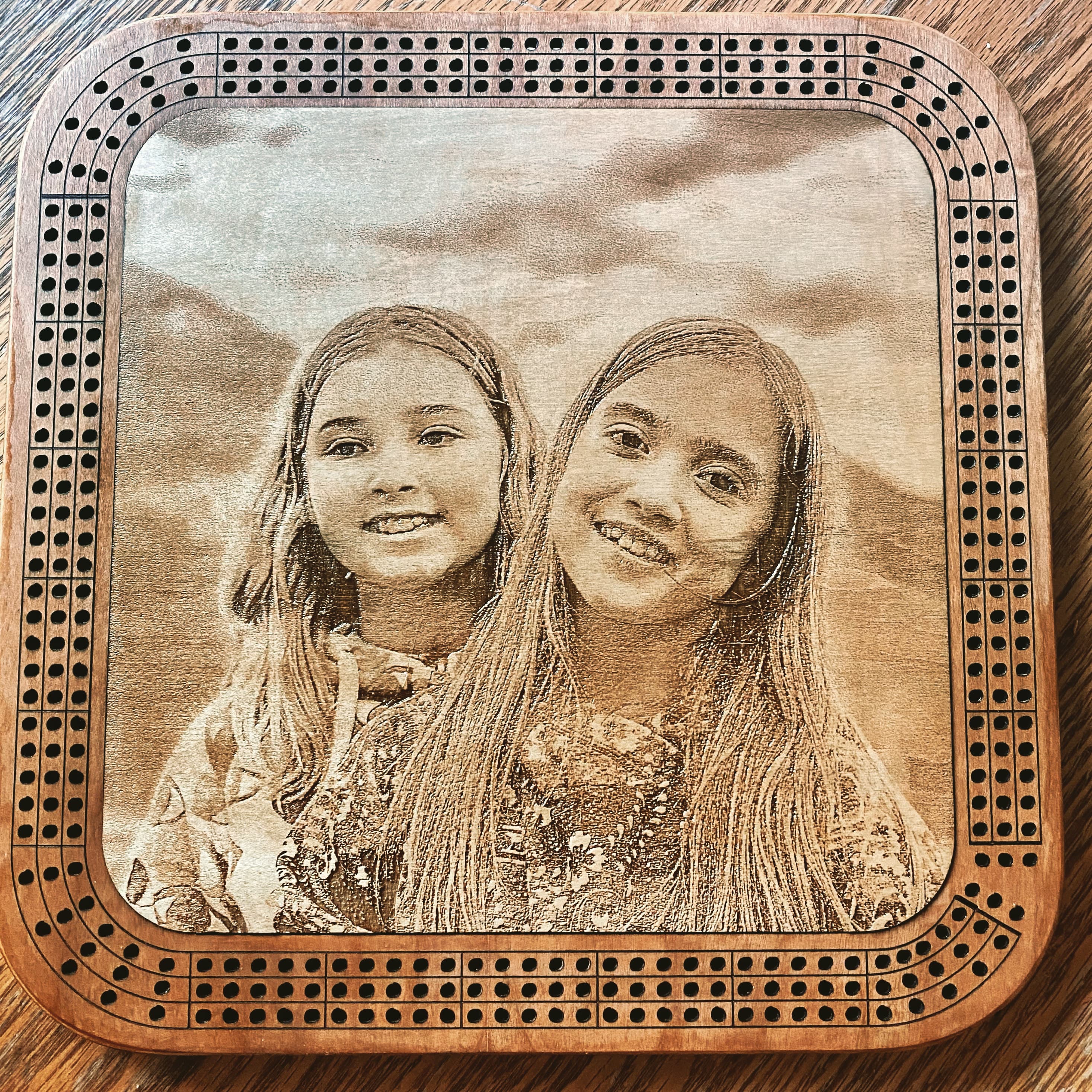 Custom Photo Cribbage Board 2