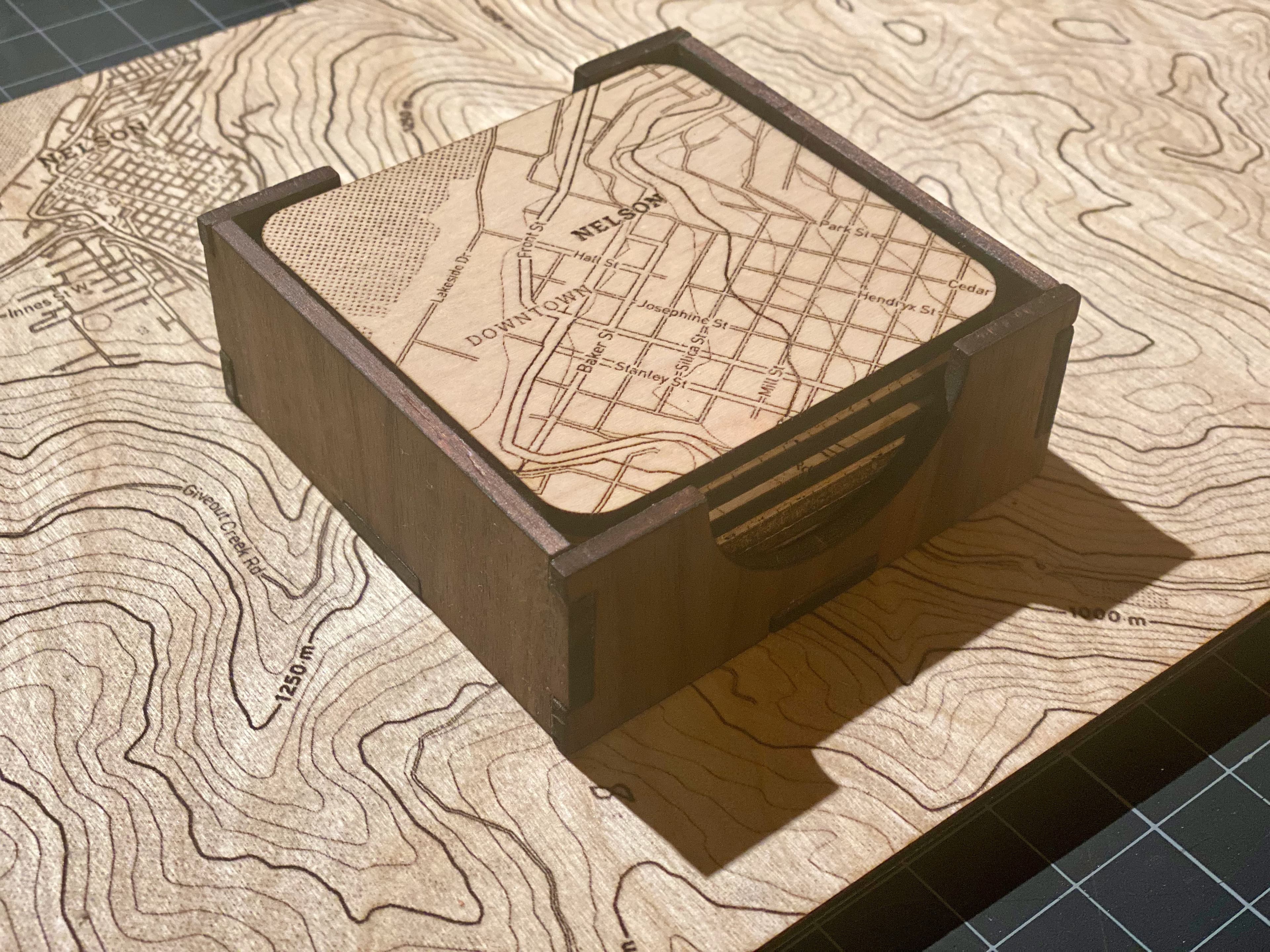 Nelson Map Coasters 5