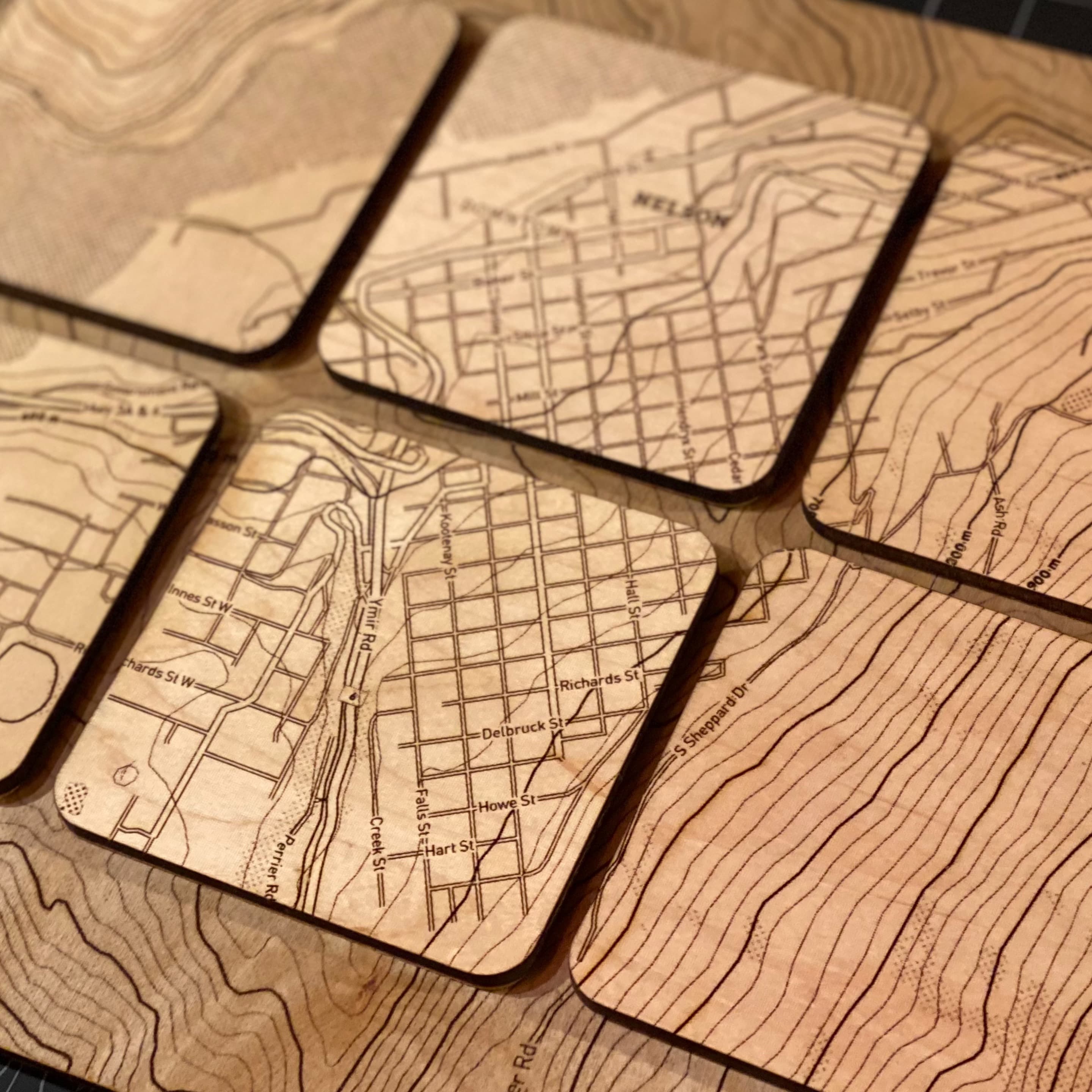 Nelson Map Coasters
