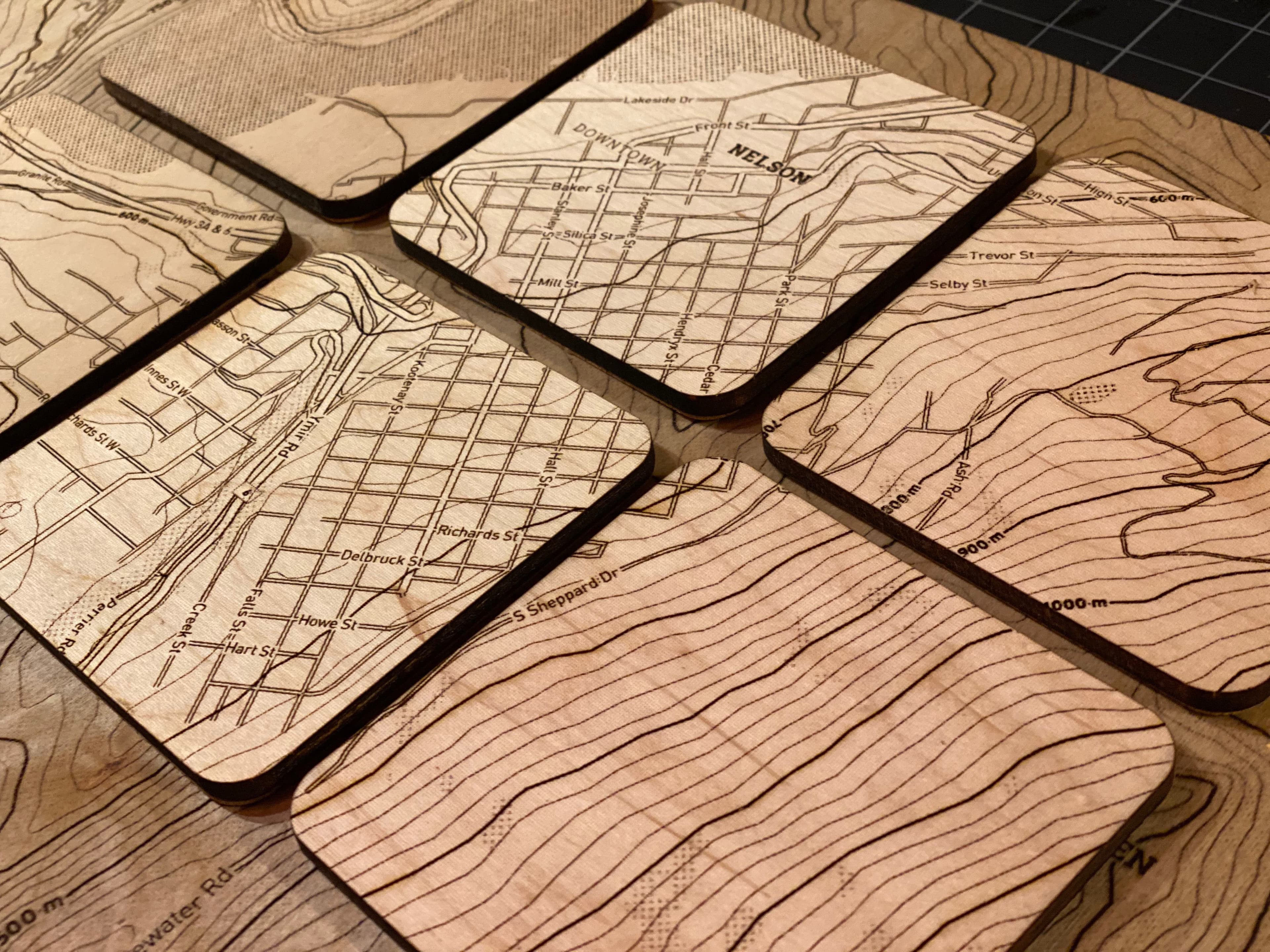 Nelson Map Coasters 3